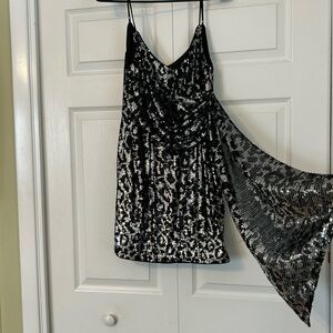 Intermix leopard Sequence dress